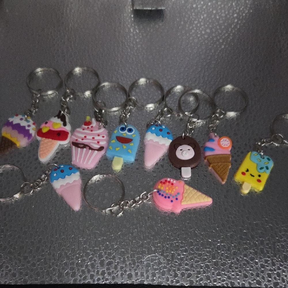Keychains, Colorful Ice Cream and Cupcake #6